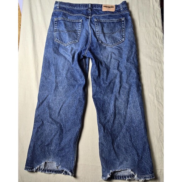 VINTAGE Anchor Blue Baggy Men Jeans 40x30 Blue Denim Skateboard Street Wear‎ Y2K - Picture 2 of 16